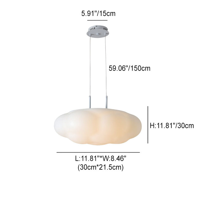 Einfache LED-Pendelleuchte mit schwebender Wolke 