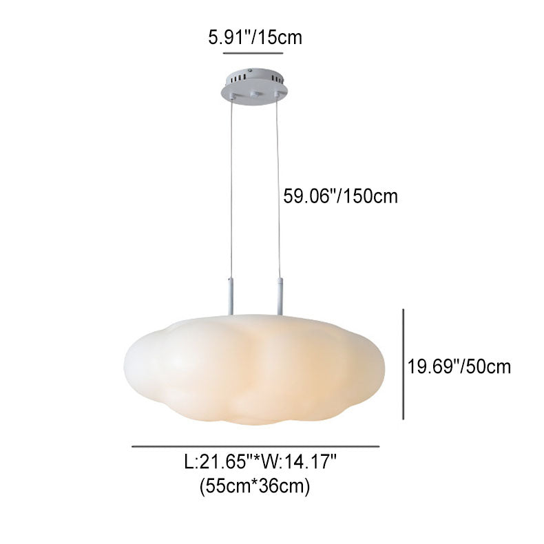 Einfache LED-Pendelleuchte mit schwebender Wolke 