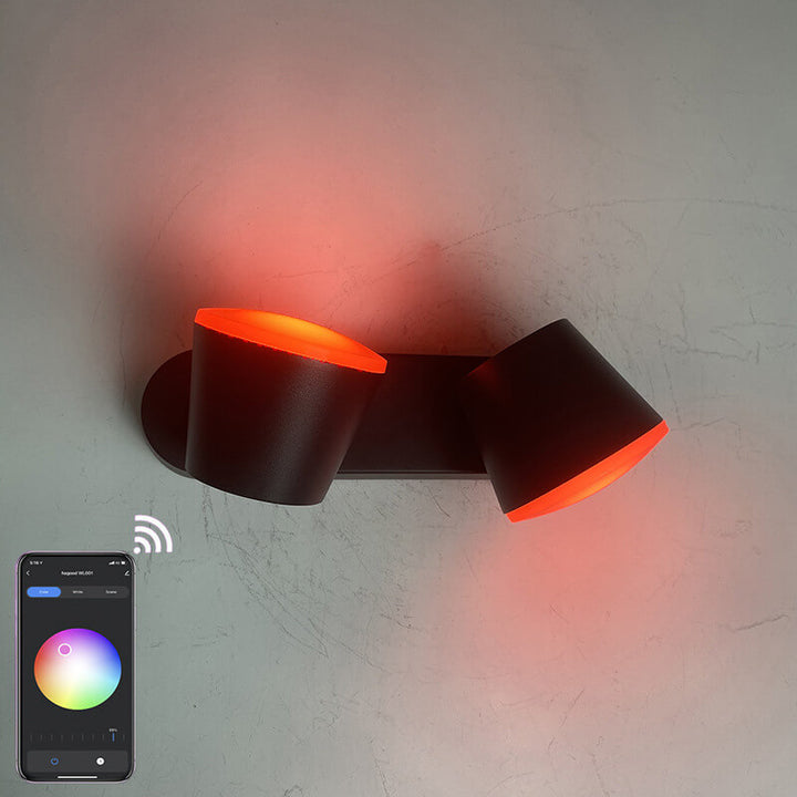 Applique murale LED étanche à Double tête, projecteur réglable industriel contemporain en aluminium, lampe pour Patio extérieur 