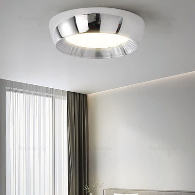 Modern Simplicity Hardware Round LED Flush Mount Ceiling Light For Bedroom