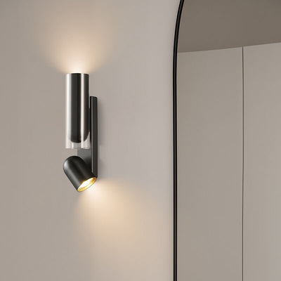 Nordic Modern Minimalist Metal Cylinder 2-Light Wall Sconce Lamp