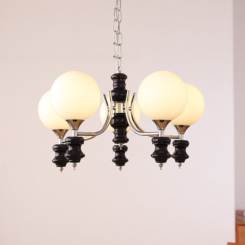 Zeitgenössische Einfachheit Magische Bohne Eisen Silber Finish Rahmen 3/5-Licht Kronleuchter Für Wohnzimmer 