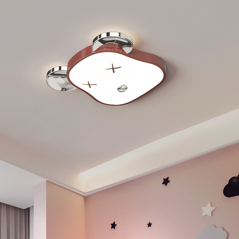 Art déco moderne Ours violent PE Fer LED Plafonnier pour chambre à coucher 
