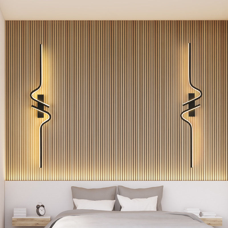 Zeitgenössische kreative Streifen Aluminium Silikongel LED Wandleuchte Lampe für Wohnzimmer 