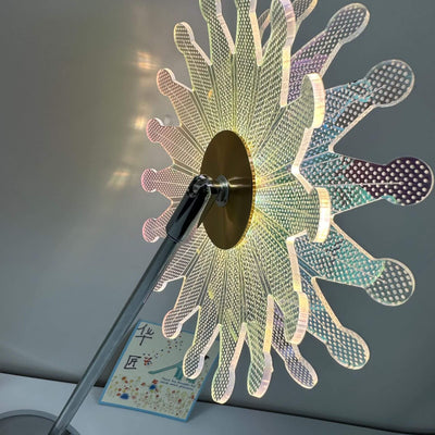 Modern Dazzling Flower Butterfly Metal Acrylic USB LED Table Lamp