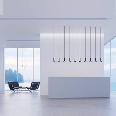 Nordic Minimalist Metal Cylindrical Drum LED Pendant Light