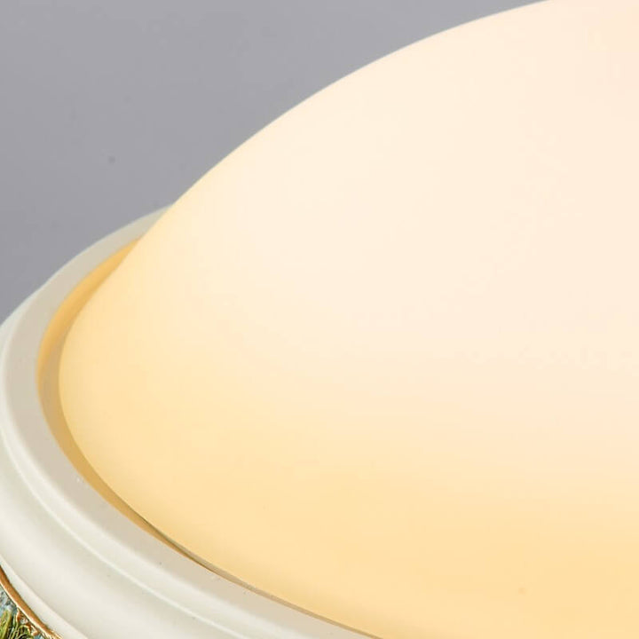 Lámpara de Techo Empotrada Redonda de Resina Francesa Tradicional de 3/4 Luces para Dormitorio 