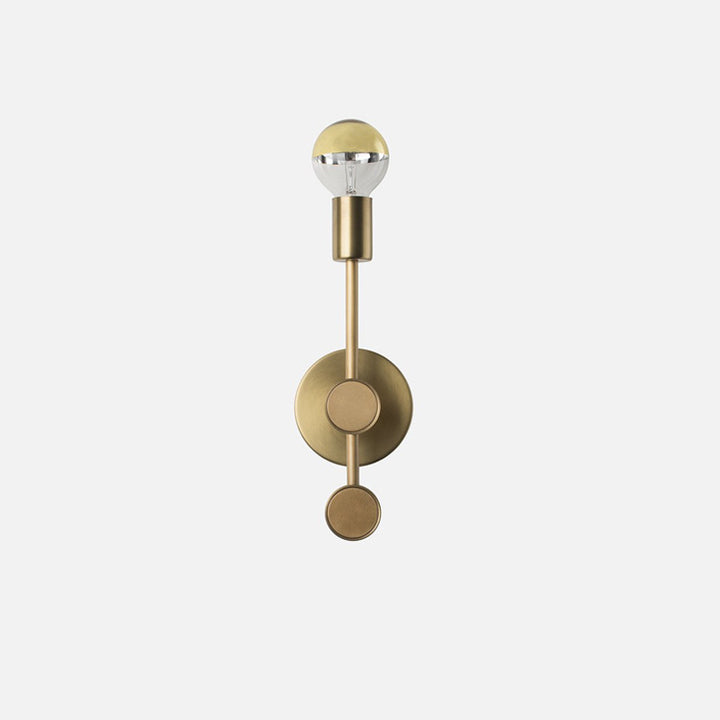 Moderne minimalistische 1-flammige Wandleuchte aus Aluminium mit Glaskugel für das Wohnzimmer 
