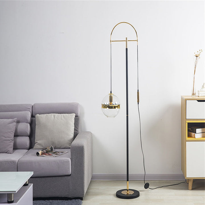 Nordic Minimalist Art Glas Hängende Kugel 1-Licht Stehende Stehlampe 