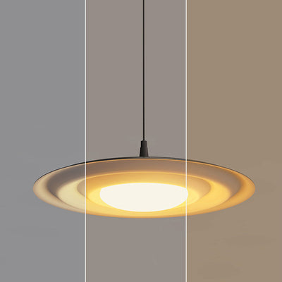 Moderne minimalistische runde Wasser-Kräuselung Acryl Eisen LED Pendelleuchte für Schlafzimmer 