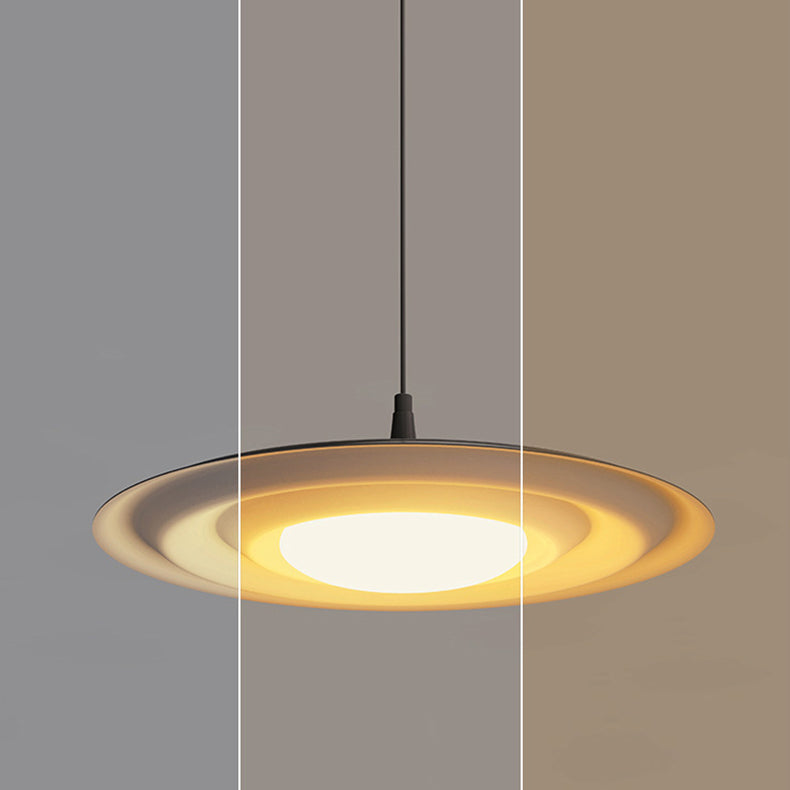 Moderne minimalistische runde Wasser-Kräuselung Acryl Eisen LED Pendelleuchte für Schlafzimmer 