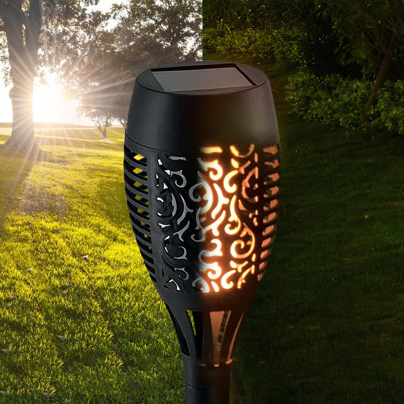 Traditional European Waterproof Solar ABS Torch LED Landscape Lighting Outdoor Light For Garden