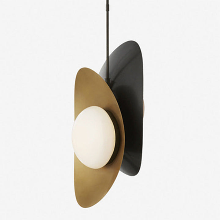 Suspension contemporaine scandinave en fer et verre, fausse lingot sphérique à 1 lumière pour salle à manger 