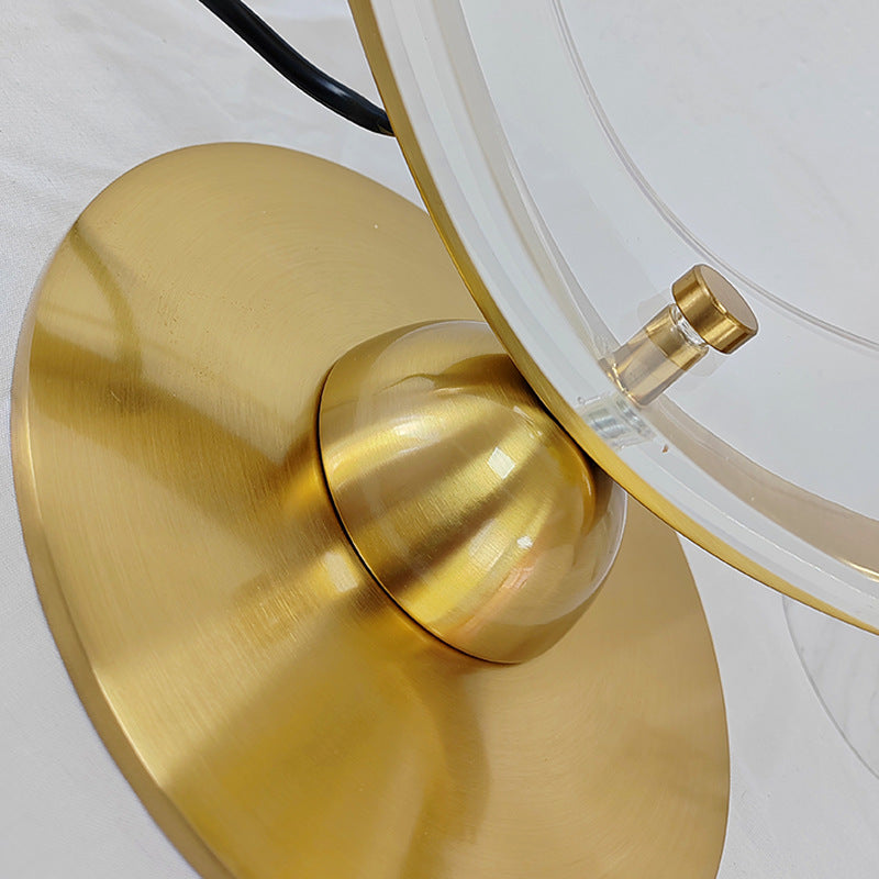 Lámpara de Mesa Moderna Minimalista Curva Luna Hierro Acrílico de 1 Luz 