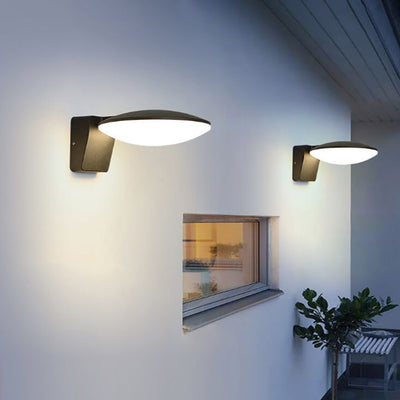 Lampe murale LED ovale en aluminium acrylique pour extérieur, simplicité moderne, pour jardin 