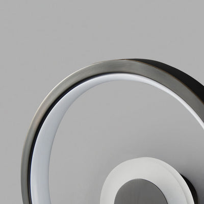 Aplique de pared LED con anillo circular geométrico de acrílico y cobre nórdico moderno 