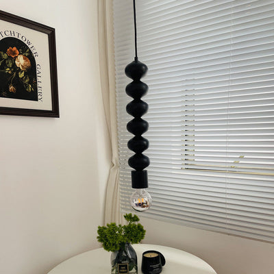 Simplicité Contemporaine Fer Gourde Suspension 1-Lumière Pour Salon 