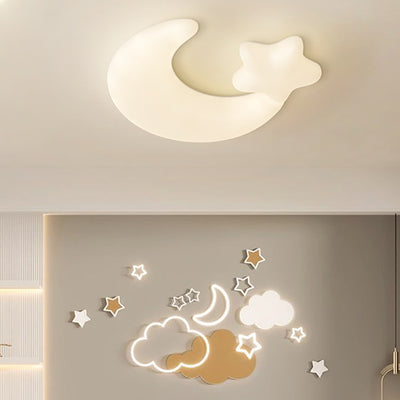 Plafonnier LED en fer PE Lune Étoile Minimaliste Moderne pour Chambre 