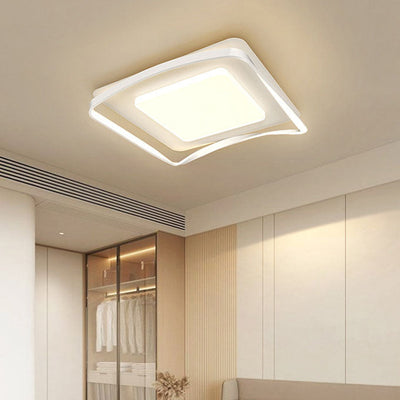 Moderne Einfachheit Aluminium Quadrat Acryl Schatten LED Unterputz Deckenleuchte Für Schlafzimmer 