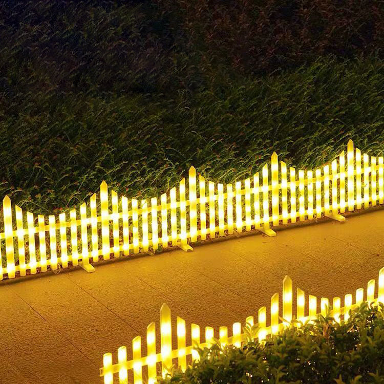 ضوء سياج زخرفي بالطاقة الشمسية LED بشكل متموج إبداعي معاصر للحديقة 
