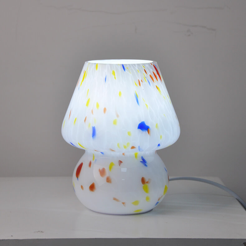 Moderne kreative Aquarell-Pilz-Glas 1-Licht-Tischlampe 