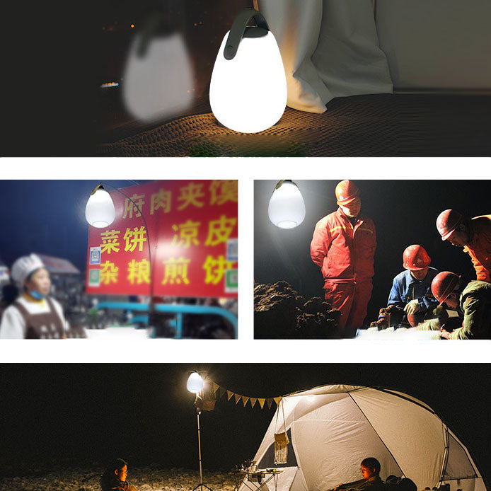 Modern Simplicity ABS Plastic Round LED Outdoor Light For Camping