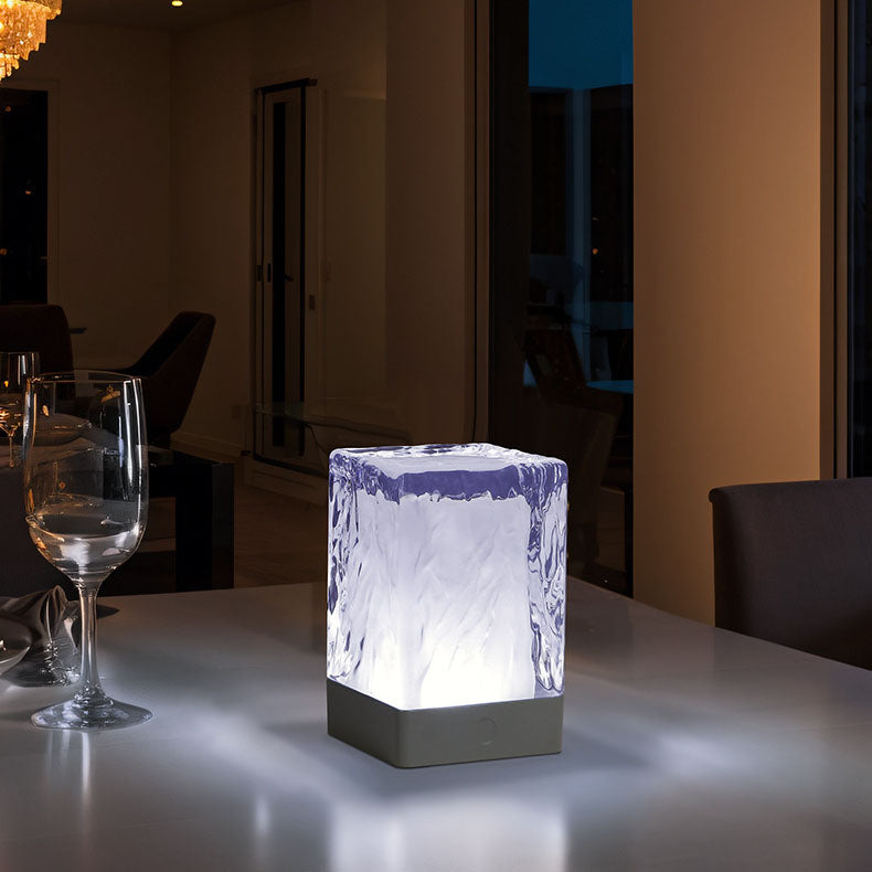 Moderne Einfachheit Harz Quadrat LED Tischlampe für Schlafzimmer 