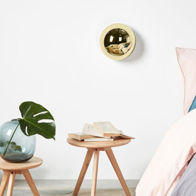 Aplique de pared LED de metal en semicírculo de meteorito de simplicidad moderna para dormitorio 
