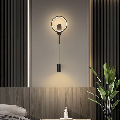 Moderne Luxus Wandlampe aus Schmiedeeisen und Acrylzylinder mit LED für das Wohnzimmer 
