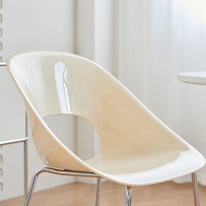 Modern Minimalist Ring Curved Plastic Iron Dining Chair Backrest For Dining Room