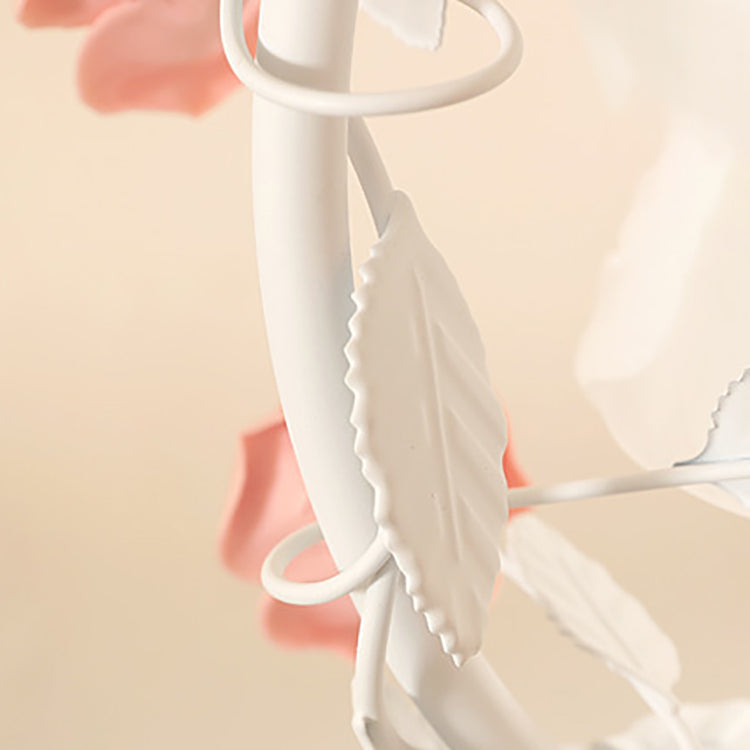 Lampe de table 1 lumière contemporaine créative en céramique rose fer verre pour chambre 