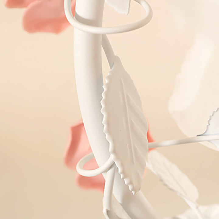 Lampe de table 1 lumière contemporaine créative en céramique rose fer verre pour chambre 