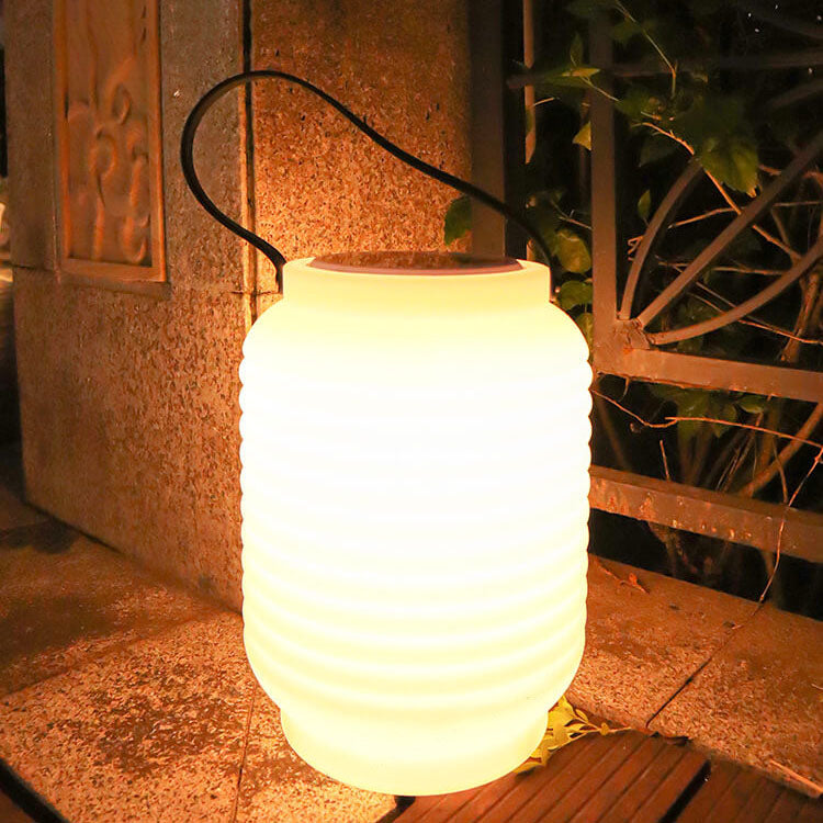 Solar Waterproof Decorative Lanterns PE Camping Portable LED Outdoor Light