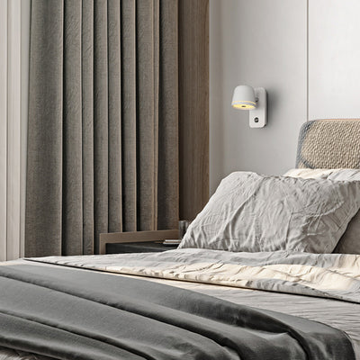 Lámpara de aplique de pared LED de acrílico de metal de aluminio rectangular redonda minimalista moderna para dormitorio 