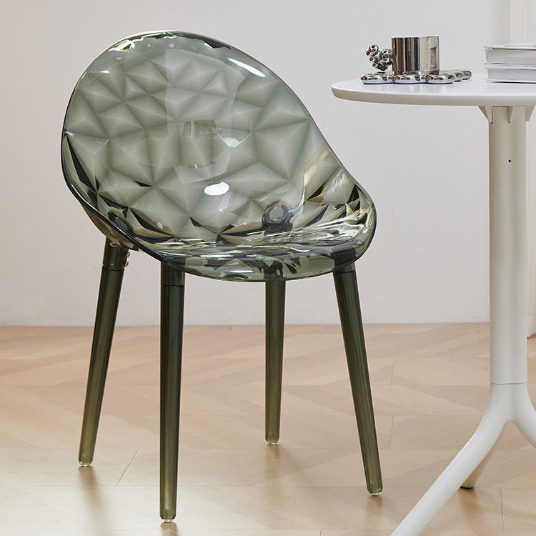 Zeitgenössischer nordischer runder Diamantform-PC-Esszimmerstuhl Rückenlehne für Esszimmer 