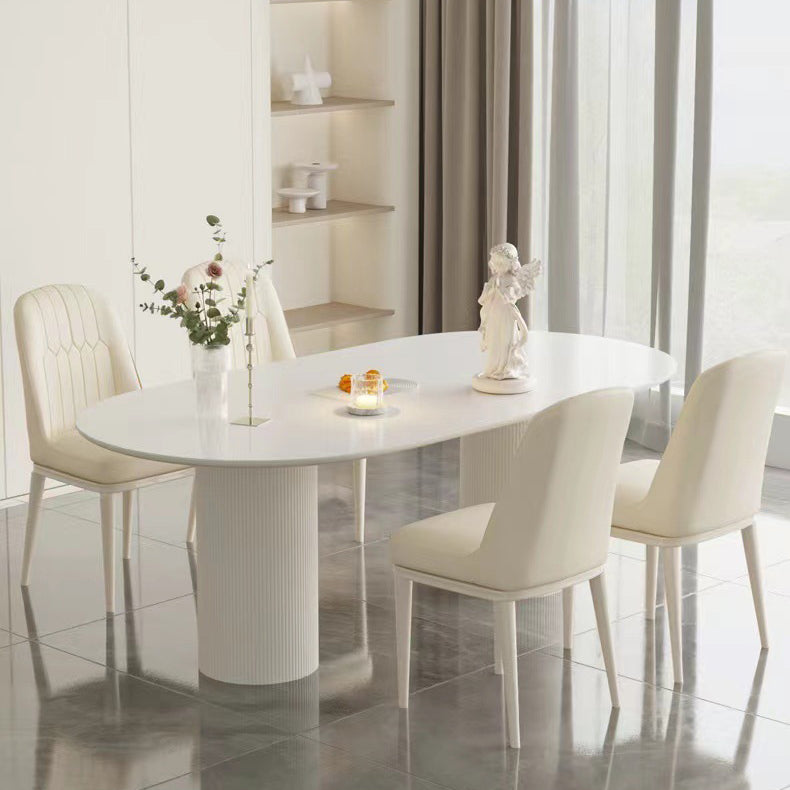 Moderner minimalistischer quadratischer rechteckiger PU-Leder-Kohlenstoffstahl-Esszimmerstuhl mit Rückenlehne für das Esszimmer 