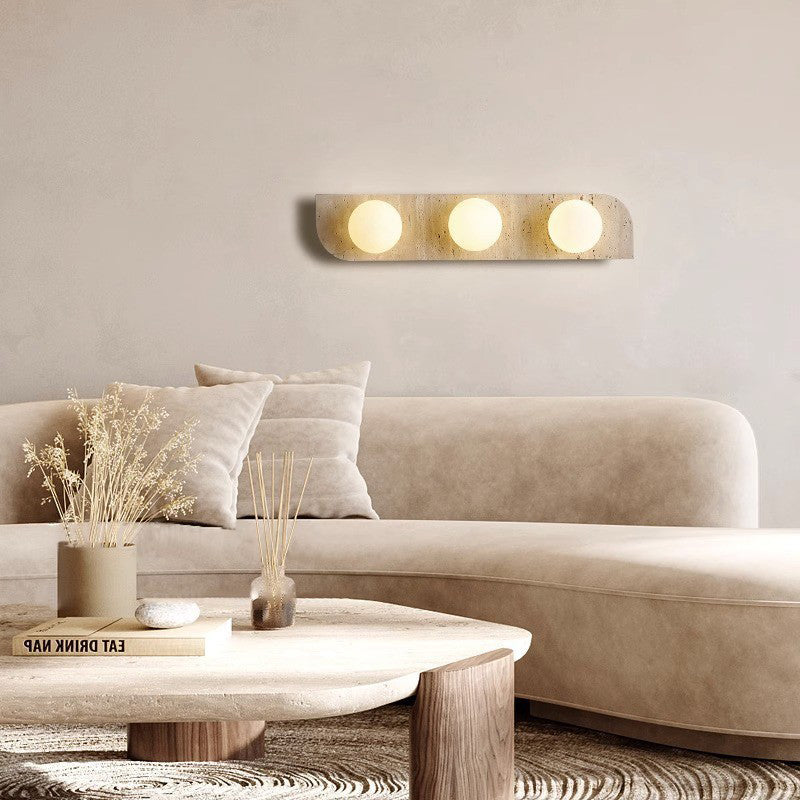 Moderne minimalistische rechteckige Steinglas 1/2/3 Licht Wandleuchte Lampe für Schlafzimmer 
