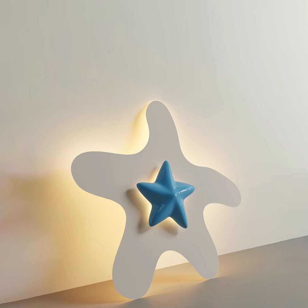 Plafonnier LED en résine avec étoile en fer de simplicité moderne pour chambre à coucher 