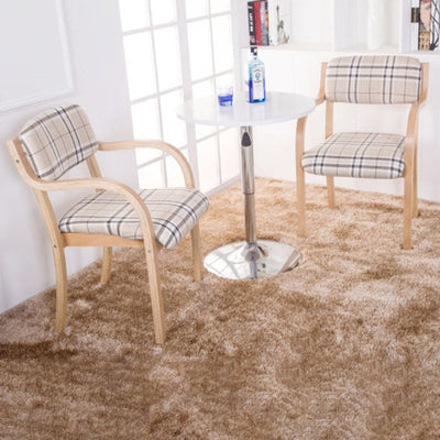 Chaise de salle à manger contemporaine en bois nordique, tissu coton lin, cuir, velours, éponge, dossier carré, accoudoir pour salle à manger 