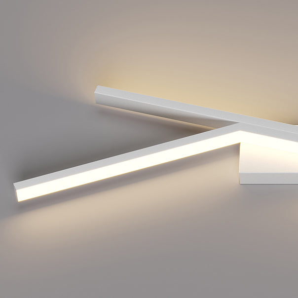 مصباح حائط LED بخط مكعب من الحديد والألومنيوم والسيليكا بأسلوب حديث وبسيط لغرفة النوم 