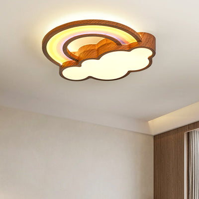 مصباح سقف للأطفال عصري بإضاءة LED من الأكريليك على شكل طائرة نحلة كرتونية بتصميم خشبي إبداعي لغرفة المعيشة 