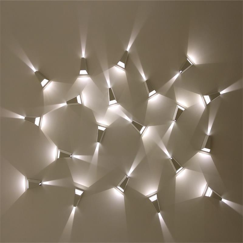 Moderne minimalistische trapezförmige Aluminium Silikon PVC Linse LED Outdoor Wandleuchte Lampe für Garten 