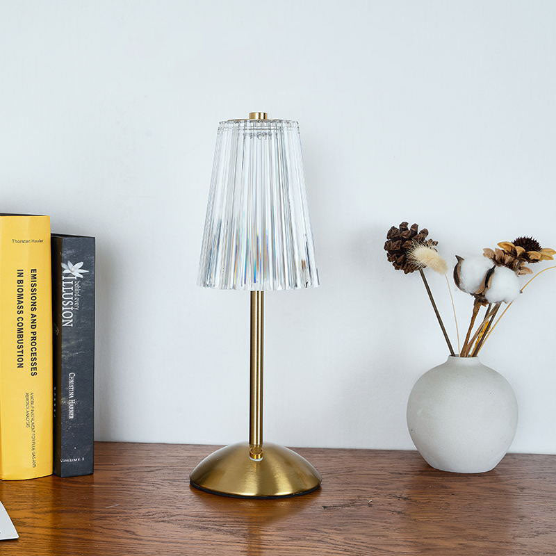 Lampe de Table LED en Métal Acrylique Fleur Vintage Traditionnelle Pour Chambre 