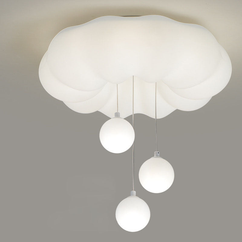 Moderne minimalistische Wolken sphärische Bogen Eisen Kunststoff LED Unterputz Deckenleuchte für Schlafzimmer 