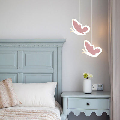 Modern Minimalist Heart Butterfly Flower Acrylic LED Chandelier