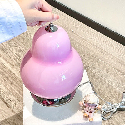 Modern Art Deco Pear Hardware Glass LED Table Lamp For Living Room