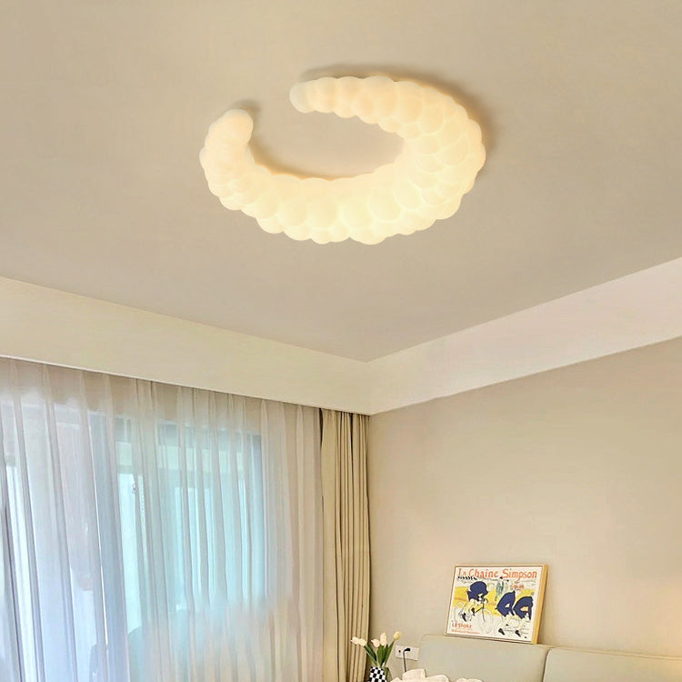 Moderna Minimalista Media Luna PE Hierro LED Luz de Techo Empotrada para Dormitorio 
