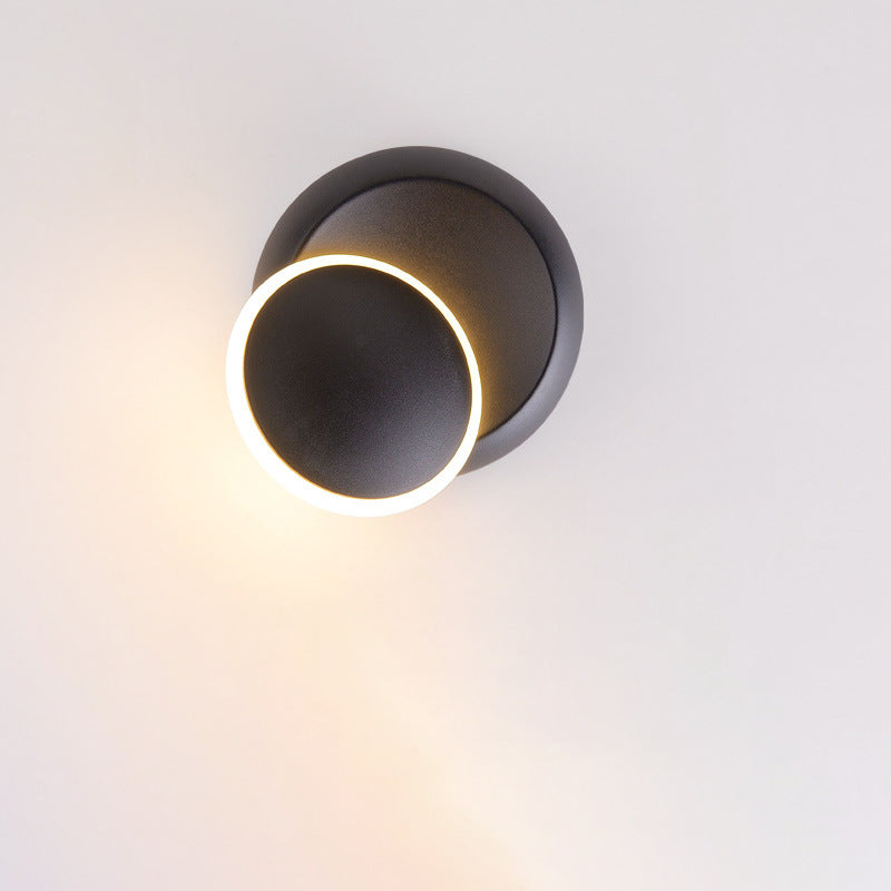 Moderne unbedeutende runde drehbare Aluminium-PC-LED-Wandleuchterlampe für Schlafzimmer