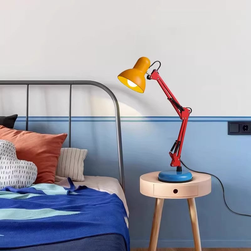Moderne Einfachheit Memphis Eisen Halbkreis 1-Licht Tischlampe für Studie 