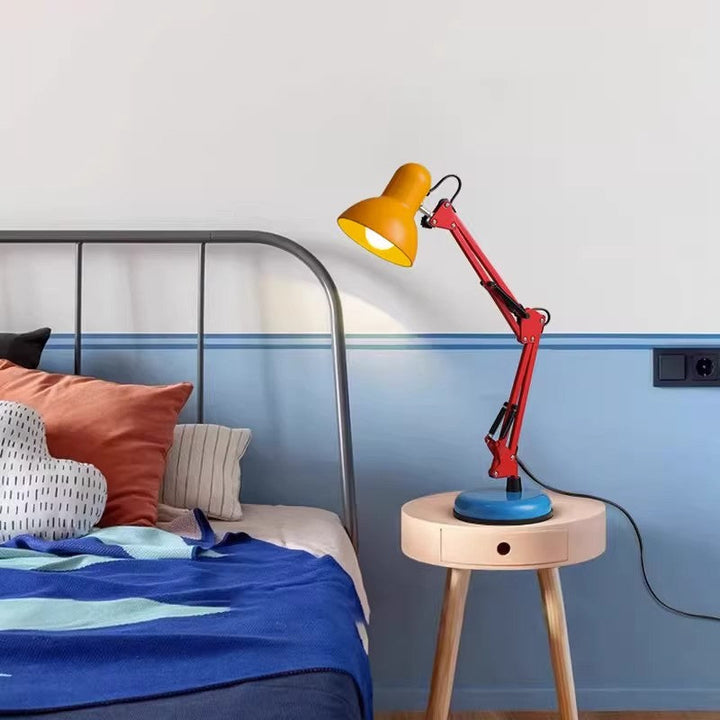 Moderne Einfachheit Memphis Eisen Halbkreis 1-Licht Tischlampe für Studie 